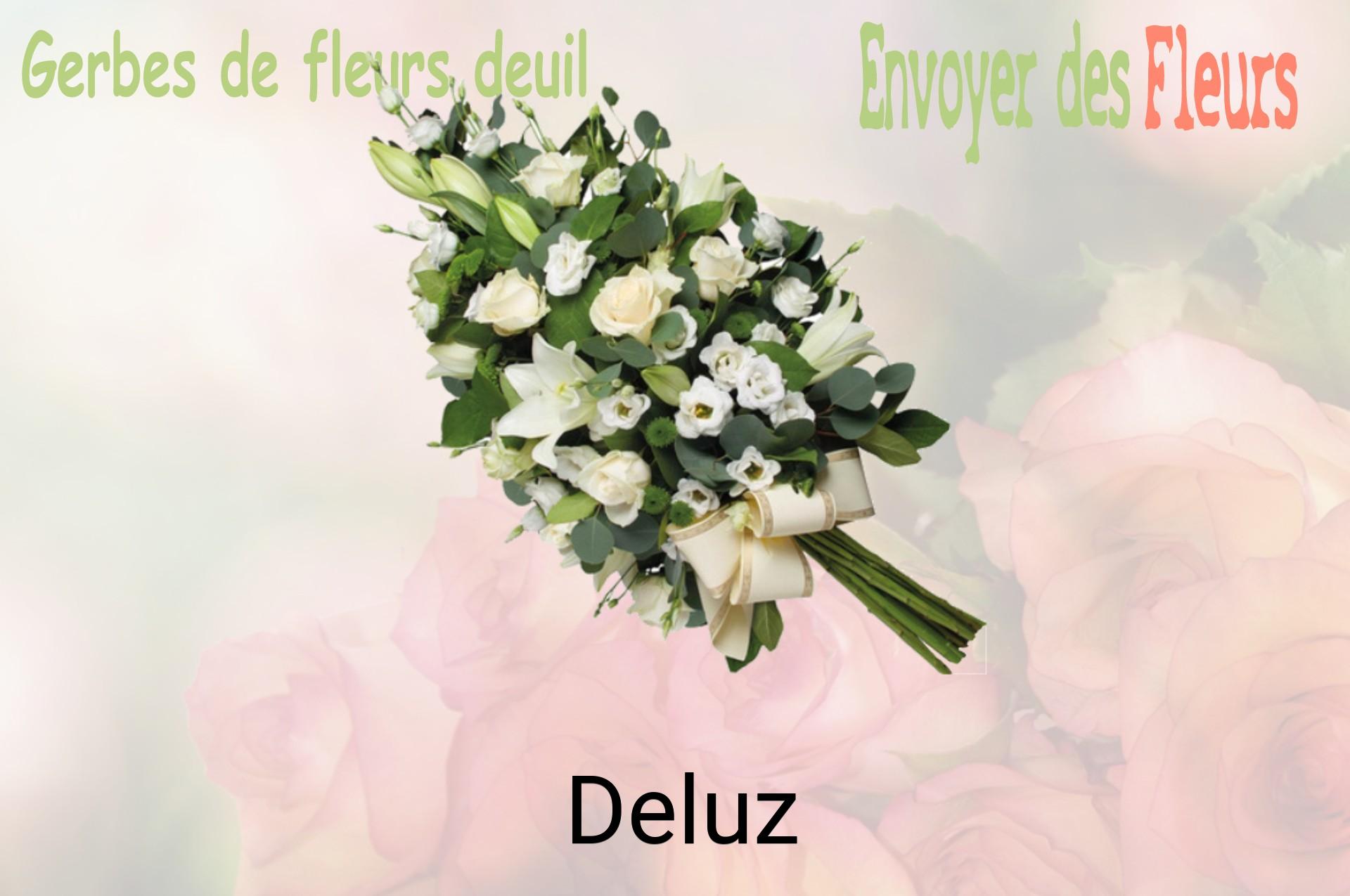 Gerbe de fleurs de deuil livrée à Deluz
